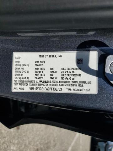 2023 TESLA MODEL 3 5YJ3E1EA9PF435763