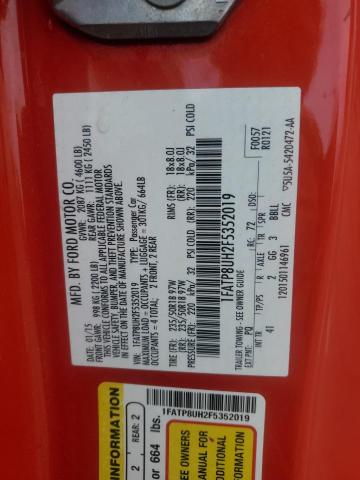 2015 FORD MUSTANG 1FATP8UH2F5352019