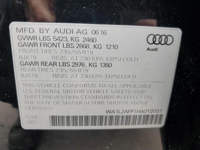2017 AUDI Q5 PREMIUM - WA1L2AFP1HA012031
