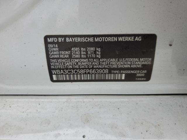2015 BMW 320 I XDRIVE WBA3C3C58FP663908