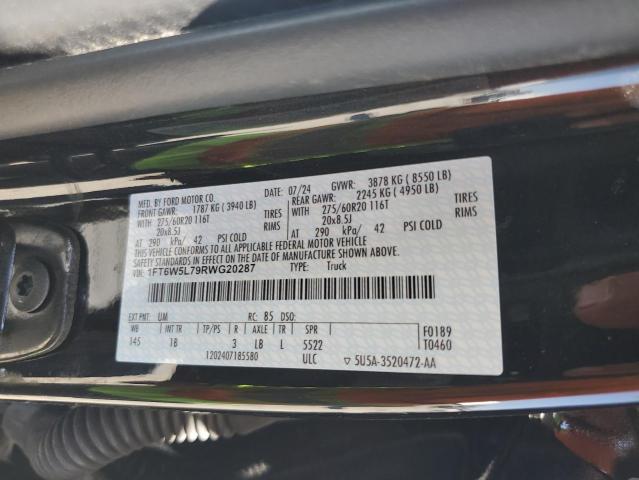 2024 FORD F150 LIGHT 1FT6W5L79RWG20287