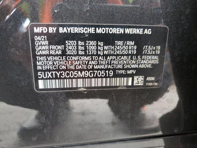 2021 BMW X3 SDRIVE3 5UXTY3C05M9G70519