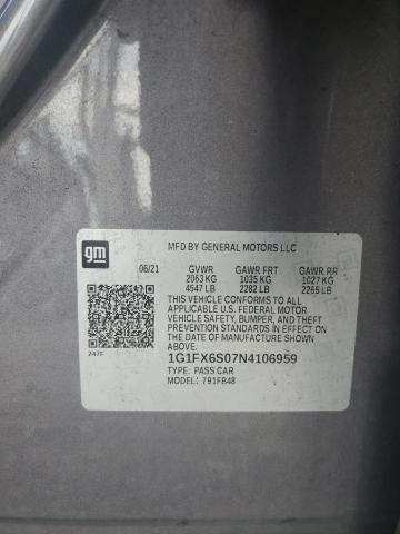 2022 CHEVROLET BOLT EV 2L 1G1FX6S07N4106959