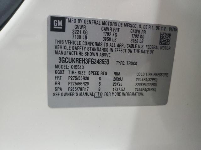 2015 CHEVROLET SILVERADO - 3GCUKREH3FG348653