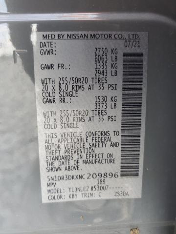 2022 NISSAN PATHFINDER 5N1DR3DKXNC209896