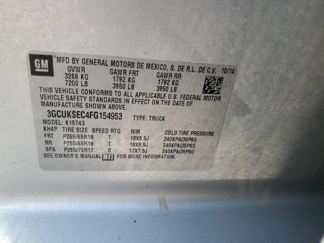 2015 CHEVROLET SILVERADO - 3GCUKSEC4FG154953