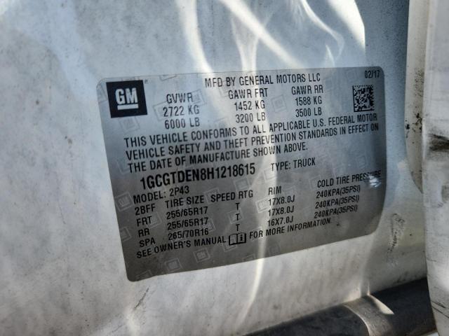 2017 CHEVROLET COLORADO Z - 1GCGTDEN8H1218615