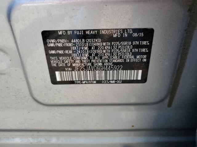 2016 SUBARU FORESTER 2 JF2SJAVC6GH445922
