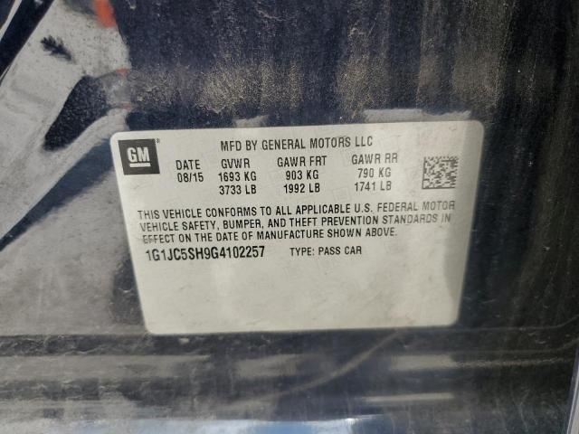 2016 CHEVROLET SONIC LT 1G1JC5SH9G4102257