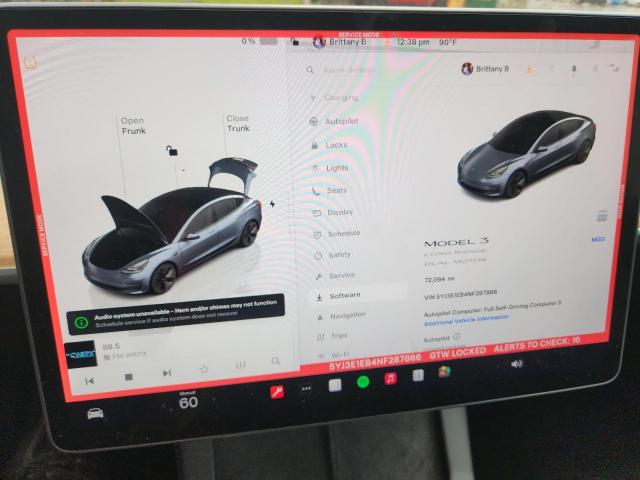 2022 TESLA MODEL 3 5YJ3E1EB4NF287866