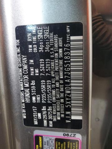 2018 HYUNDAI SANTA FE S 5XYZWDLA7JG518376