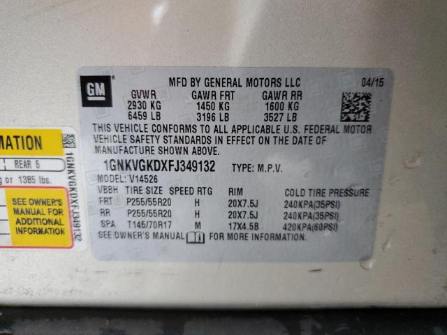 2015 CHEVROLET TRAVERSE L - 1GNKVGKDXFJ349132