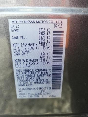 2015 NISSAN PATHFINDER S 5N1AR2MN4FC690270