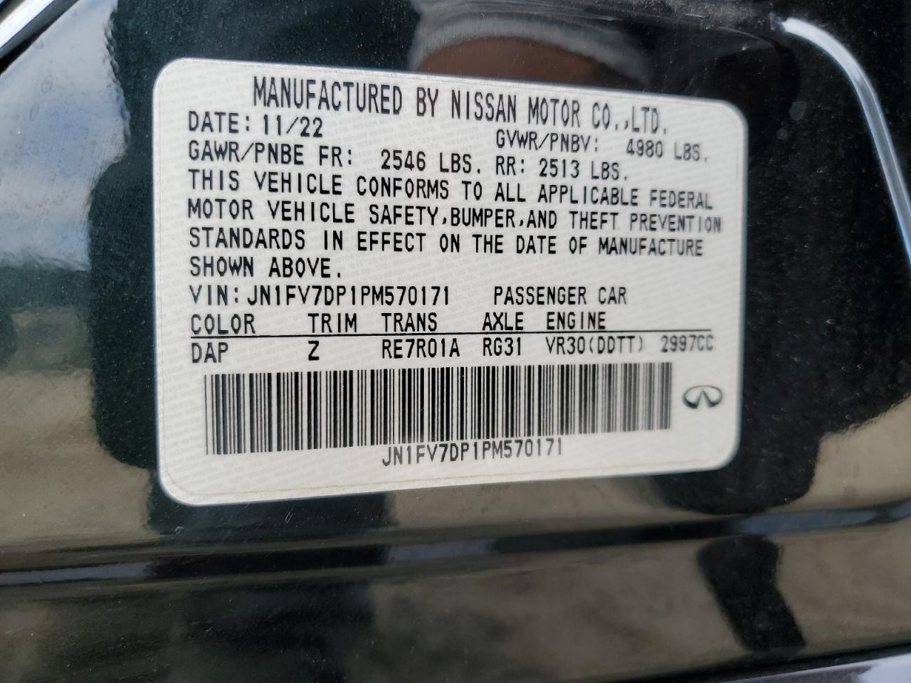 INFINITI Q50 RED SPORT 400