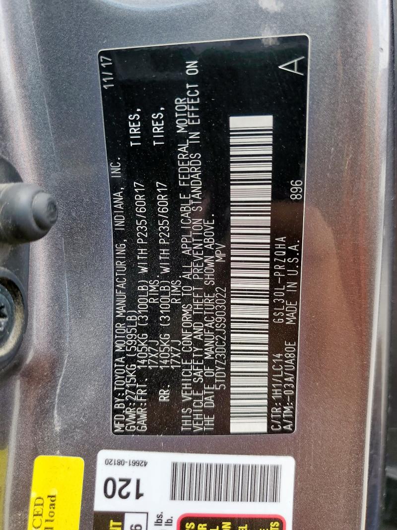 2018 TOYOTA SIENNA XLE - 5TDYZ3DC2JS903022