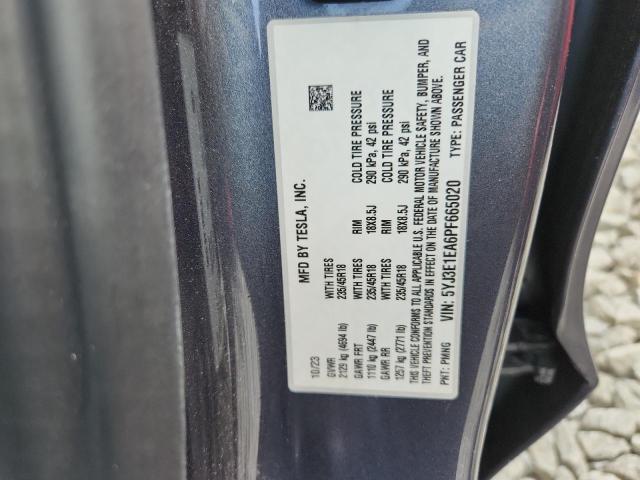 2023 TESLA MODEL 3 5YJ3E1EA6PF665020