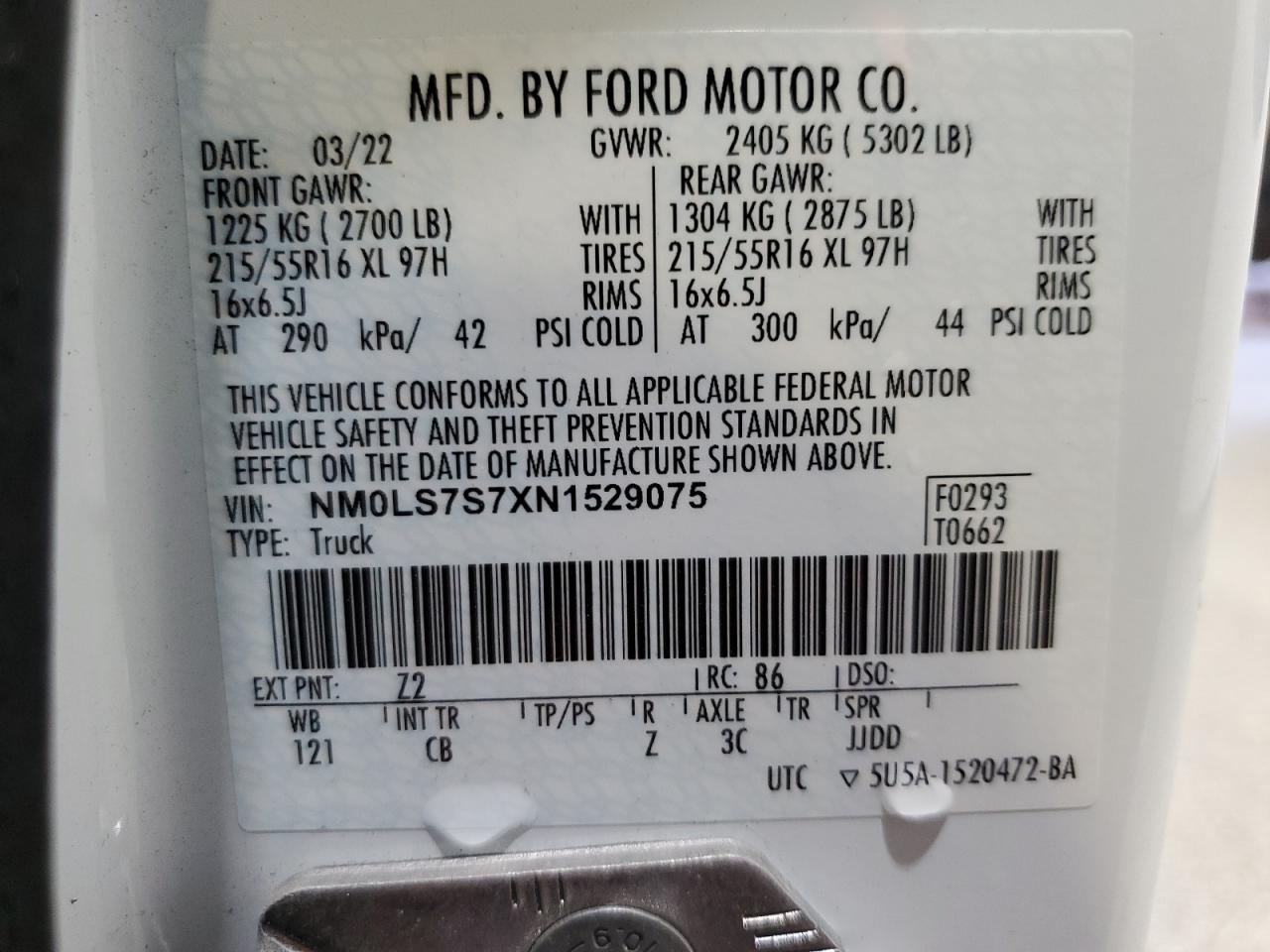 FORD TRANSIT CONNECT XL