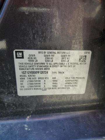 2015 GMC SIERRA K25 - 1GT12YE8XFF126724