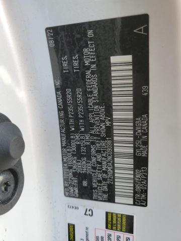 2022 LEXUS RX 450H 2T2HGMDA2NC090981