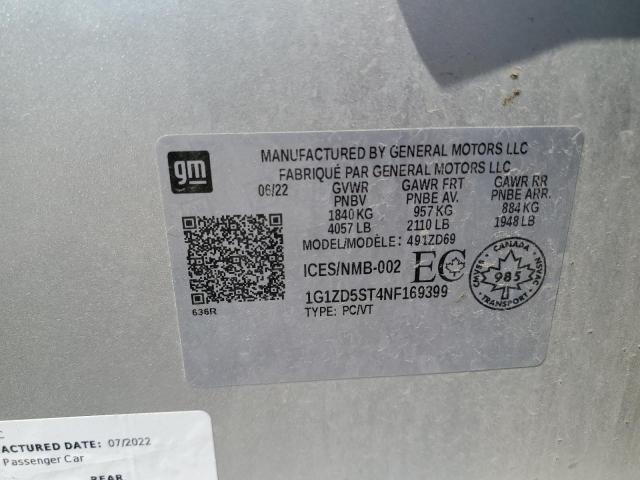 2022 CHEVROLET MALIBU LT 1G1ZD5ST4NF169399