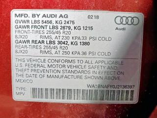 2018 AUDI Q5 PREMIUM PLUS WA1BNAFY0J2136397
