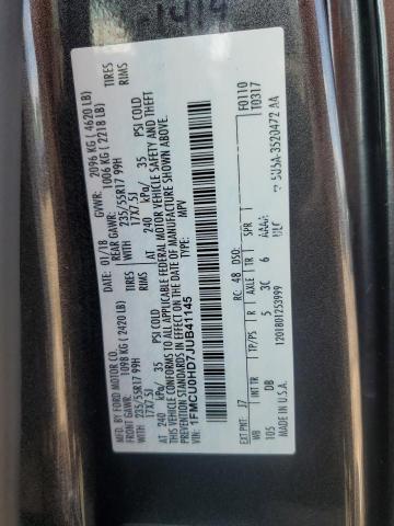 2018 FORD ESCAPE SEL 1FMCU0HD7JUB41145