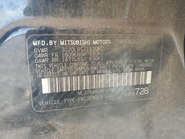 2015 MITSUBISHI MIRAGE ES ML32A4HJ4FH060743