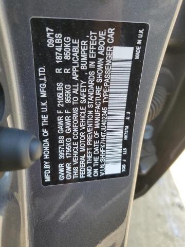 2018 HONDA CIVIC SPOR SHHFK7H47JU402345