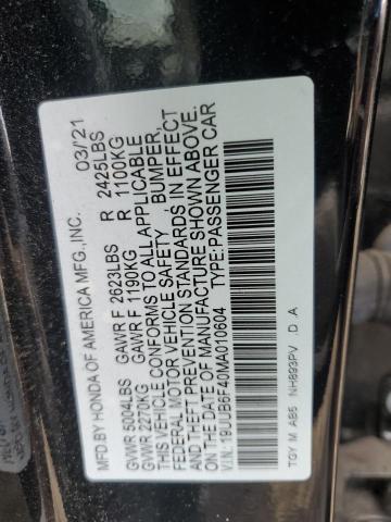 2021 ACURA TLX TECHNO 19UUB6F40MA010604