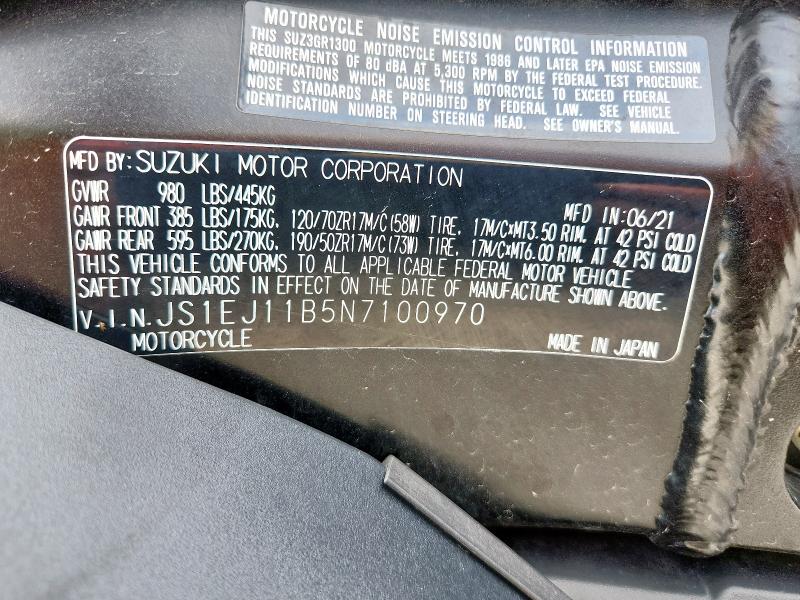 2022 SUZUKI GSX1300 RR JS1EJ11B5N7100970