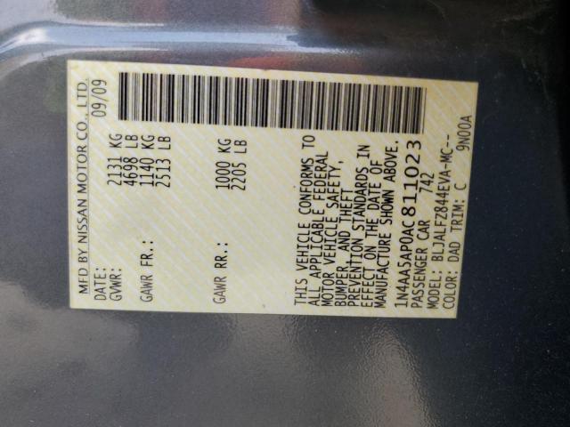 2010 NISSAN MAXIMA S - 1N4AA5AP0AC811023