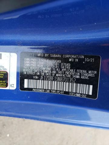 2022 SUBARU BRZ LIMITE JF1ZDBF19N8701352