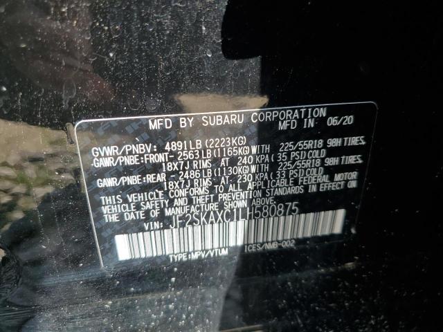 2020 SUBARU FORESTER T JF2SKAXC1LH580875