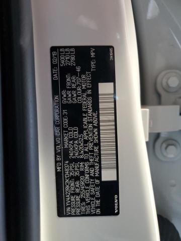 2019 VOLVO XC60 T6 YV4A22RK2K1348374