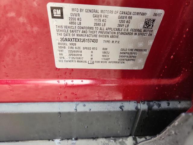 2018 CHEVROLET EQUINOX LT - 2GNAXTEX8J6157430