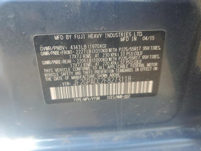 2015 SUBARU XV CROSSTR JF2GPACC2F8273118