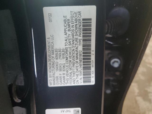 2022 HONDA CIVIC SPOR - 19XFL1H81NE019012