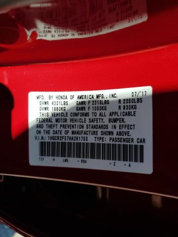 2017 HONDA ACCORD SPO 1HGCR2F57HA261750