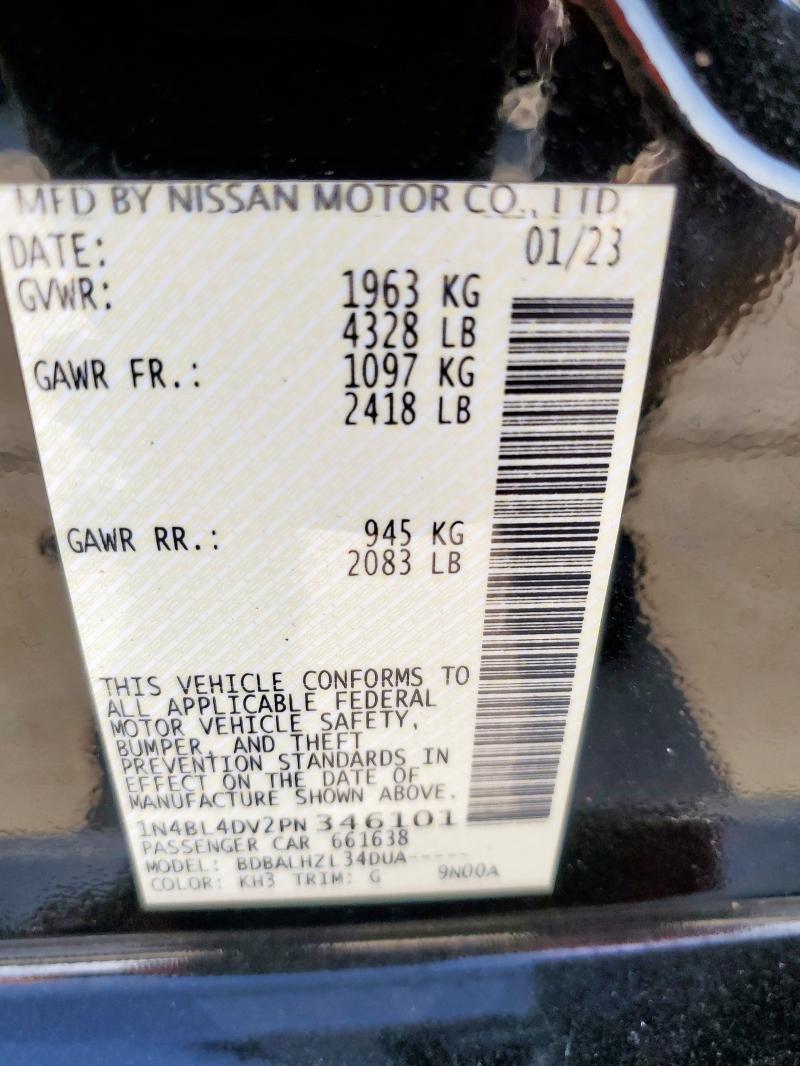 2023 NISSAN ALTIMA SV - 1N4BL4DV2PN346101