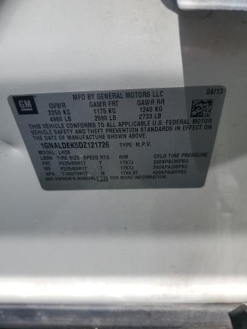 2013 CHEVROLET EQUINOX LT - 1GNALDEK5DZ121726