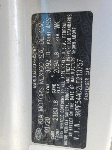 2020 KIA FORTE EX 3KPF54AD2LE213757