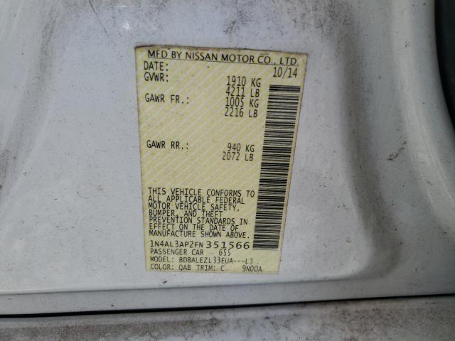 2015 NISSAN ALTIMA 2.5 - 1N4AL3AP2FN351566