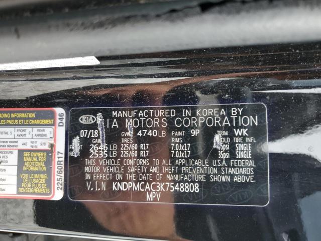 2019 KIA SPORTAGE L KNDPMCAC3K7548808