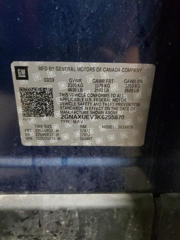 2019 CHEVROLET EQUINOX LT - 2GNAXUEV3K6255870