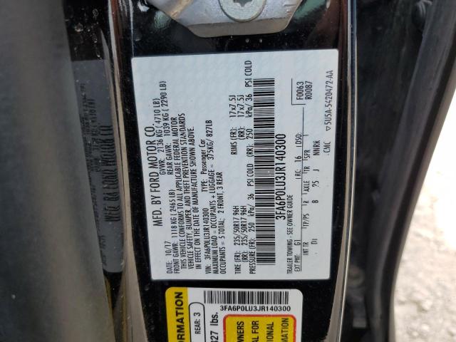 2018 FORD FUSION SE HYBRID 3FA6P0LU3JR140300