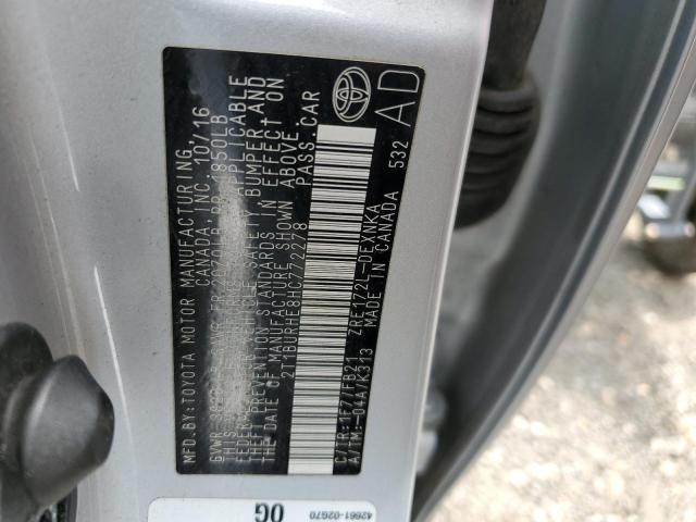 2017 TOYOTA COROLLA L - 2T1BURHE8HC772278