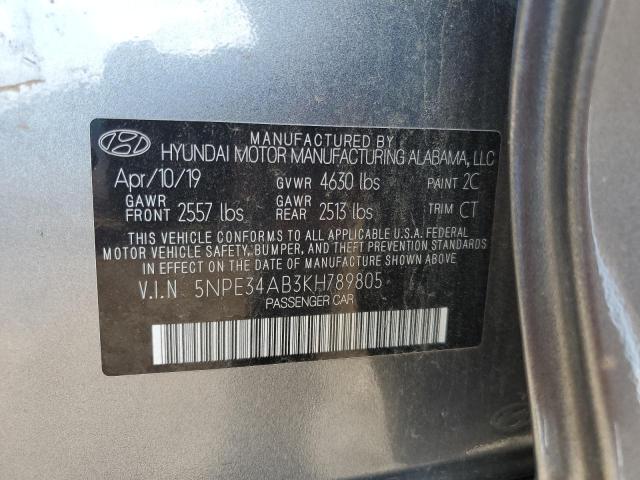 2019 HYUNDAI SONATA LIM 5NPE34AB3KH789805