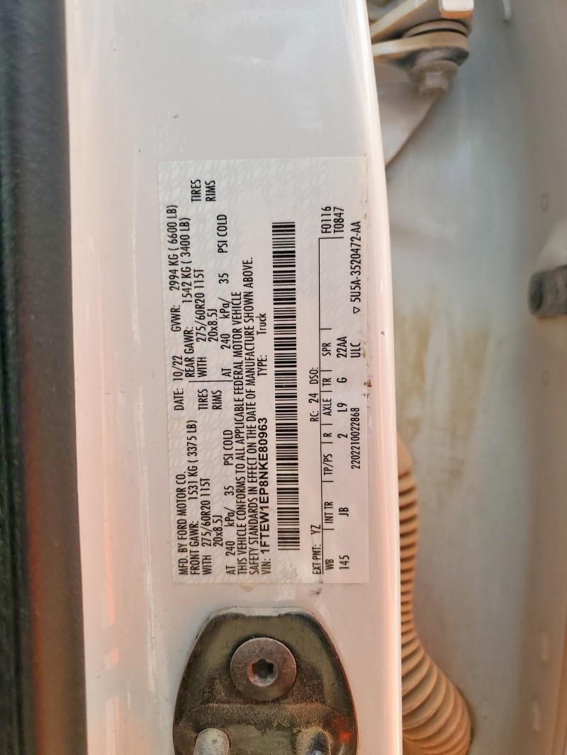 2022 FORD F150 SUPER - 1FTEW1EP8NKE80963