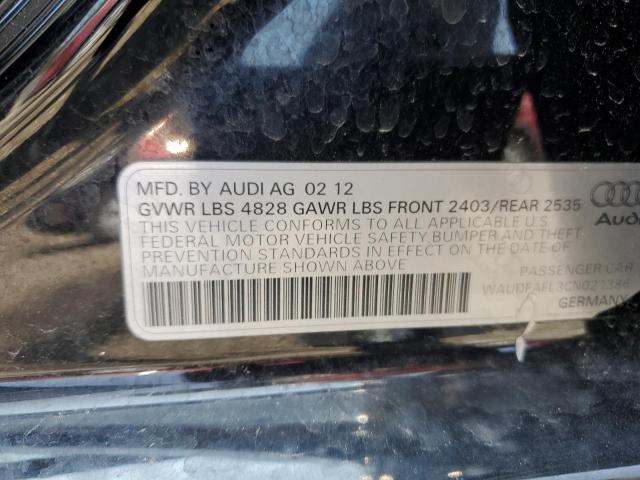 2012 AUDI A4 PREMIUM - WAUDFAFL3CN021386