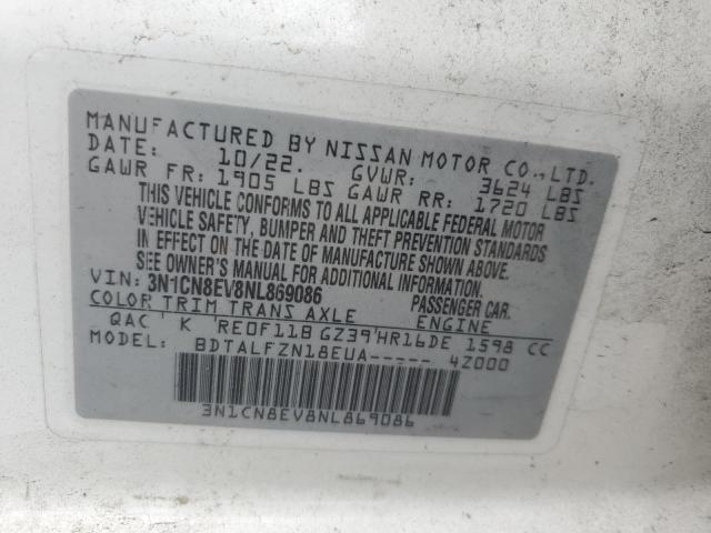 2022 NISSAN VERSA SV - 3N1CN8EV8NL869086